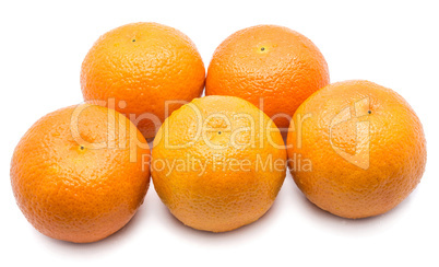 Fresh clementine isolated on white