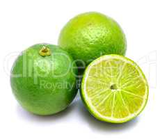 Fresh lime isolated on white