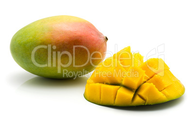 Fresh mango isolated on white