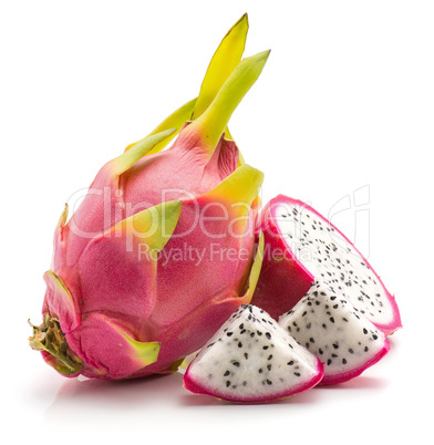 Fresh raw pitahaya isolated on white