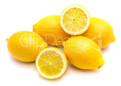 Fresh lemon isolated on white