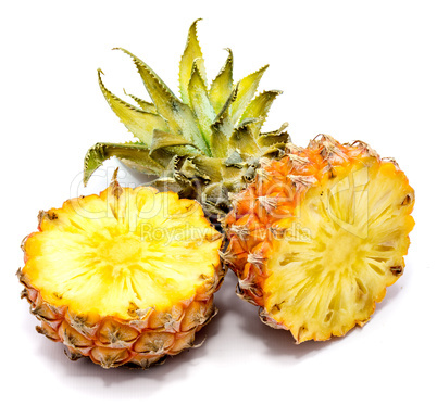 Fresh pineapple isolated on white