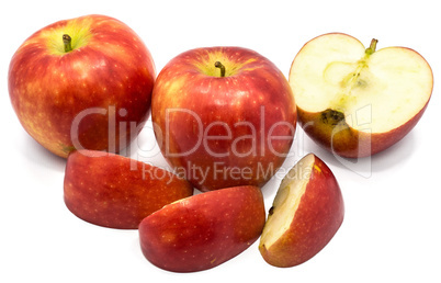 Fresh apple kanzi isolated on white