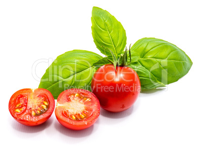 Red cherry tomatoe isolated