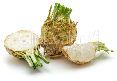 Fresh celery isolated on white