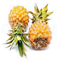 Fresh pineapple isolated on white