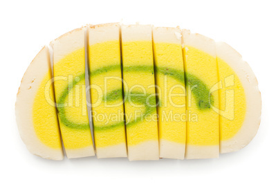 Sweet marzipan isolated on white