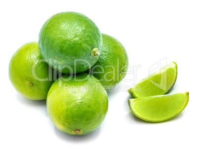 Fresh lime isolated on white