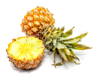 Fresh pineapple isolated on white