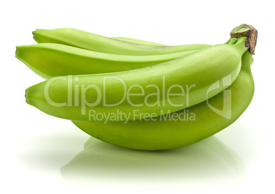 Fresh raw plantain isolated on white