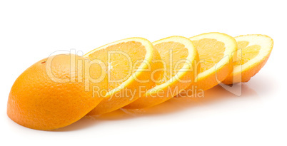 Fresh orange isolated on white