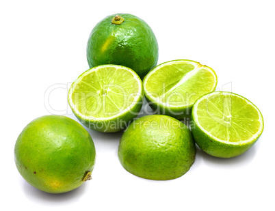 Fresh lime isolated on white