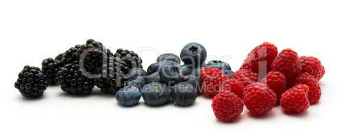 Berry mix isolated on white