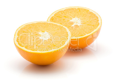 Fresh orange isolated on white