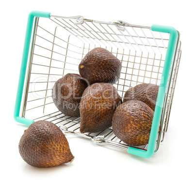 Fresh raw salak isolated on white