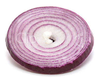 Fresh red onion isolated on white