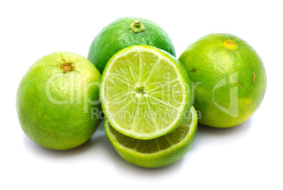 Fresh lime isolated on white