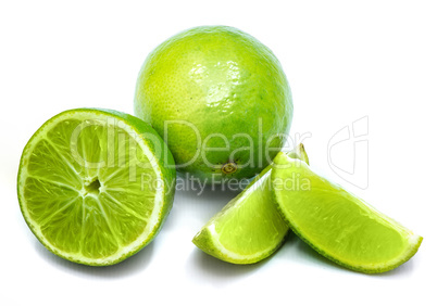 Fresh lime isolated on white