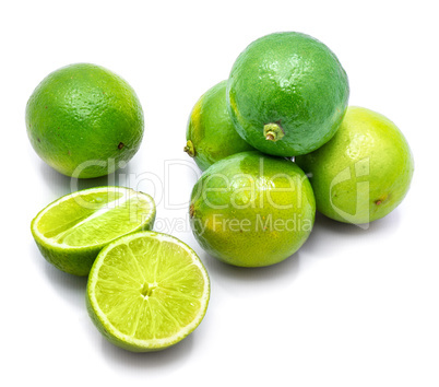 Fresh lime isolated on white