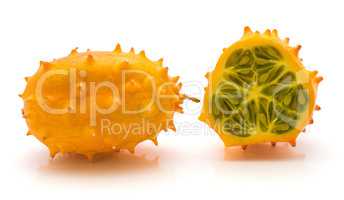 Fresh kiwano isolated on white