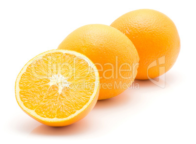 Fresh orange isolated on white