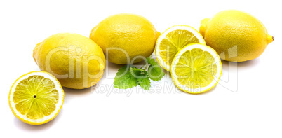 Fresh lemon and melissa isolated