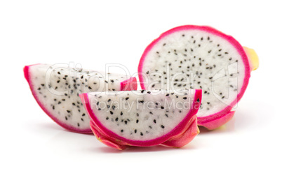 Fresh raw pitahaya isolated on white