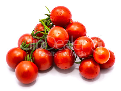 Red cherry tomatoe isolated