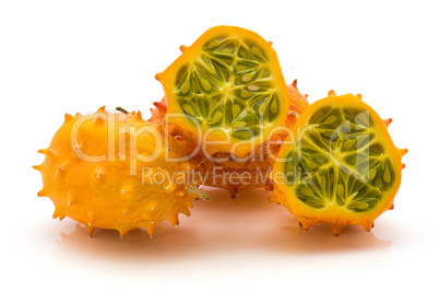 Fresh kiwano isolated on white