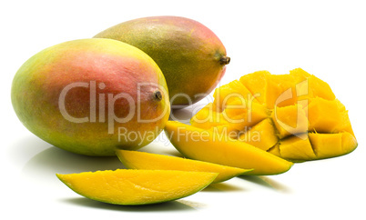 Fresh mango isolated on white