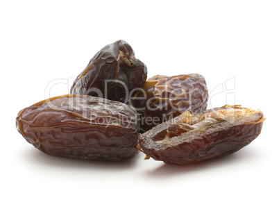 Dried date fruit isolated on white