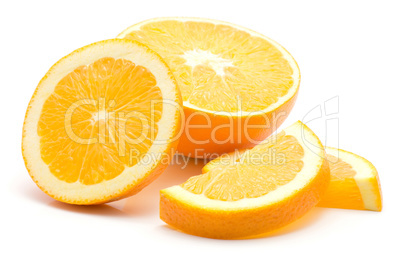 Fresh orange isolated on white