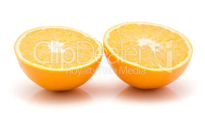 Fresh orange isolated on white