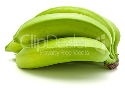 Fresh raw plantain isolated on white