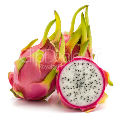 Fresh raw pitahaya isolated on white