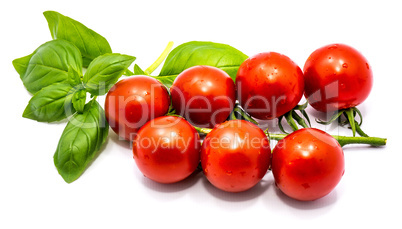 Red cherry tomatoe isolated