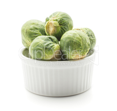 Raw brussels sprout isolated