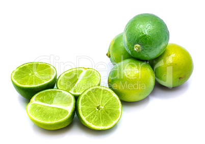 Fresh lime isolated on white