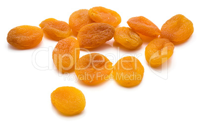 Dried apricot isolated on white