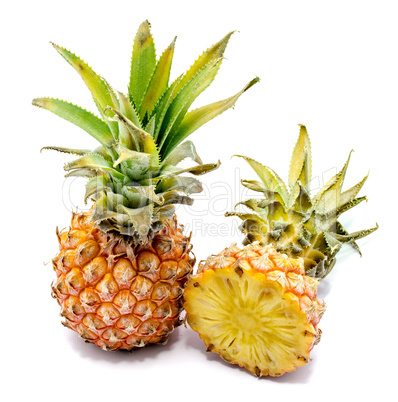 Fresh pineapple isolated on white