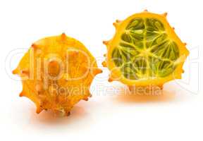 Fresh kiwano isolated on white