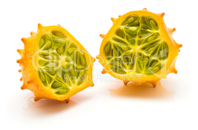 Fresh kiwano isolated on white