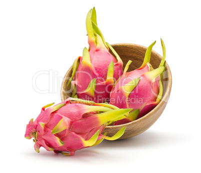 Fresh raw pitahaya isolated on white