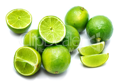 Fresh lime isolated on white