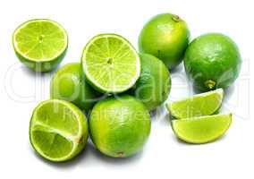 Fresh lime isolated on white