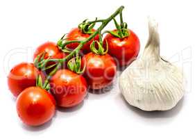 Red cherry tomatoe isolated