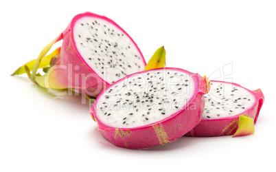 Fresh raw pitahaya isolated on white