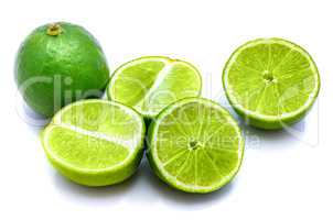 Fresh lime isolated on white