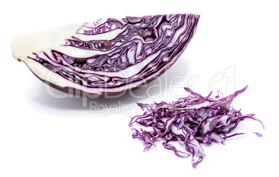 Fresh red cabbage isolated on white