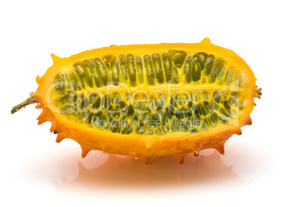 Fresh kiwano isolated on white